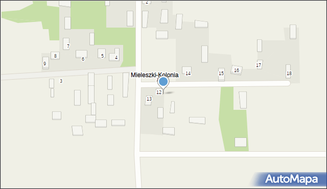 Mieleszki-Kolonia, Mieleszki-Kolonia, 16, mapa Mieleszki-Kolonia