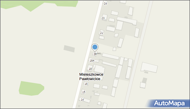 Mieleszkowce Pawłowickie, Mieleszkowce Pawłowickie, 19, mapa Mieleszkowce Pawłowickie