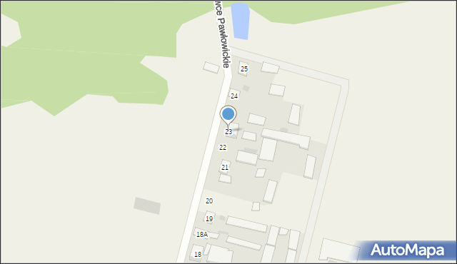 Mieleszkowce Pawłowickie, Mieleszkowce Pawłowickie, 23a, mapa Mieleszkowce Pawłowickie