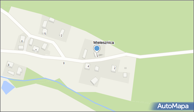 Mielesznica, Mielesznica, 1, mapa Mielesznica