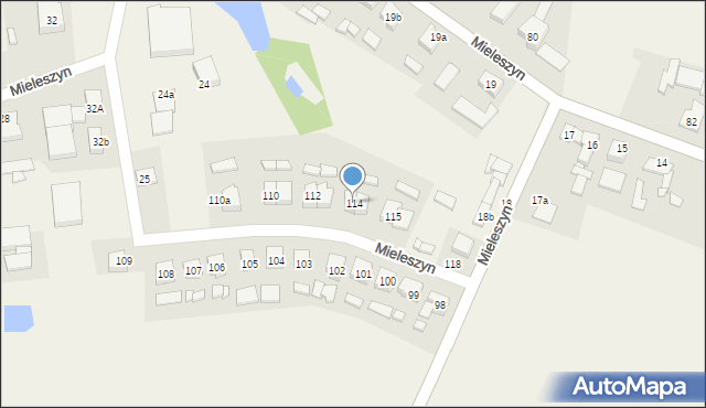 Mieleszyn, Mieleszyn, 114, mapa Mieleszyn