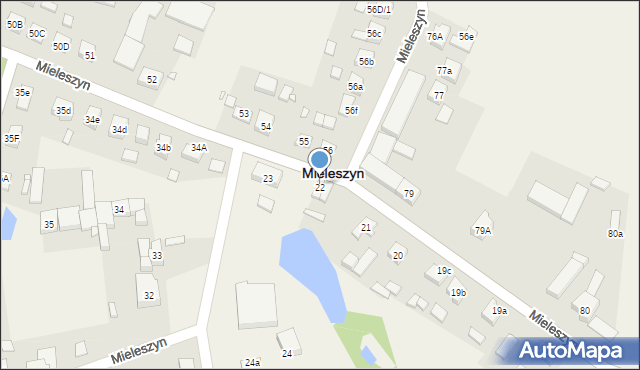 Mieleszyn, Mieleszyn, 22/2, mapa Mieleszyn