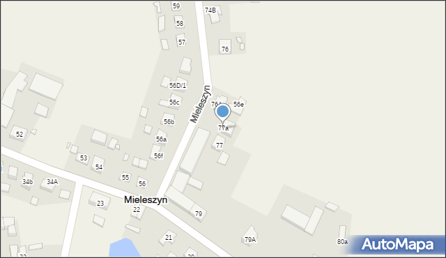 Mieleszyn, Mieleszyn, 77a, mapa Mieleszyn