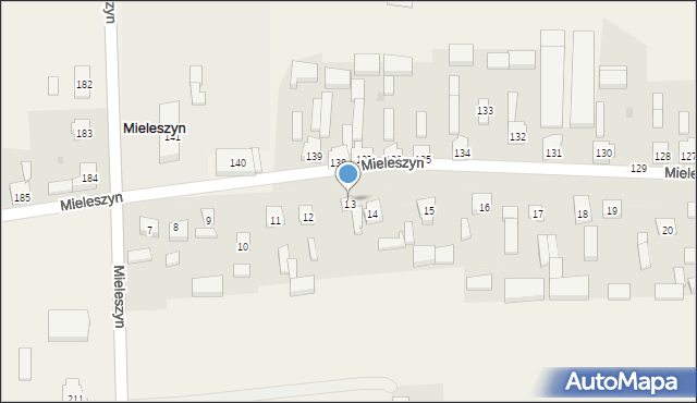 Mieleszyn, Mieleszyn, 13A, mapa Mieleszyn