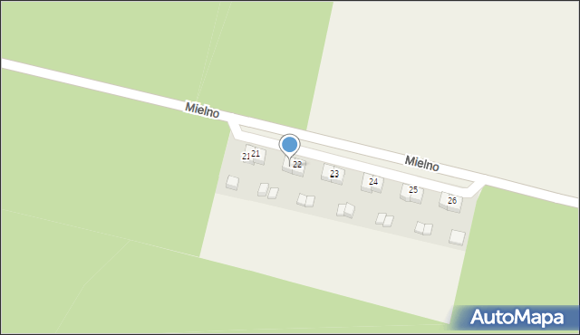 Mielno, Mielno, 22/1, mapa Mielno