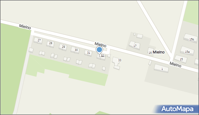 Mielno, Mielno, 32/1, mapa Mielno