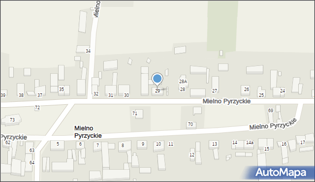 Mielno Pyrzyckie, Mielno Pyrzyckie, 29, mapa Mielno Pyrzyckie