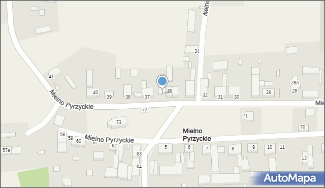 Mielno Pyrzyckie, Mielno Pyrzyckie, 36, mapa Mielno Pyrzyckie