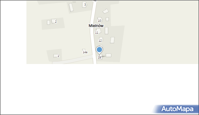 Mielnów, Mielnów, 14, mapa Mielnów