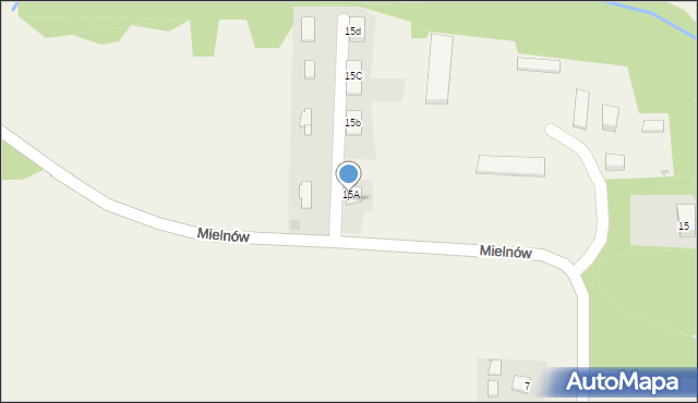 Mielnów, Mielnów, 15aa, mapa Mielnów