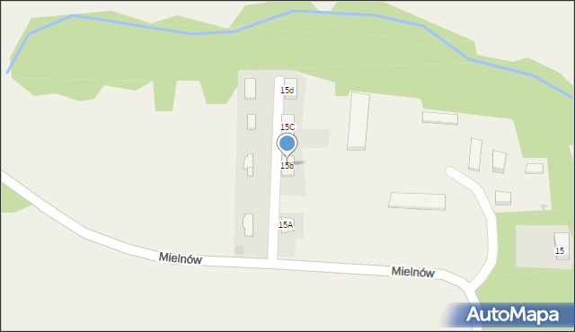 Mielnów, Mielnów, 15b, mapa Mielnów