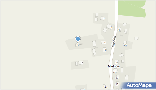 Mielnów, Mielnów, 5, mapa Mielnów