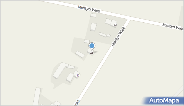 Mielżyn, Mielżyn Wieś, 41, mapa Mielżyn