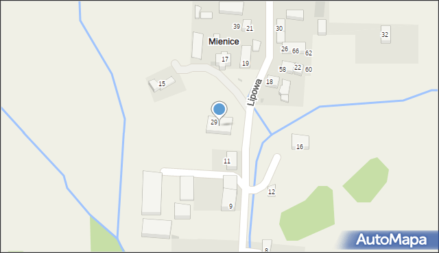 Mienice, Mienice, 29A, mapa Mienice