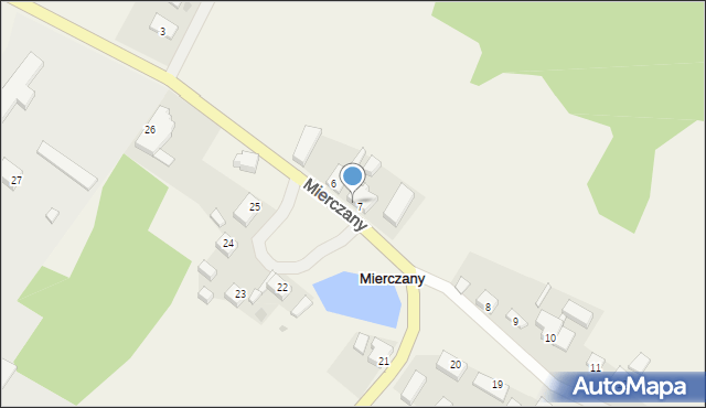 Mierczany, Mierczany, 7A, mapa Mierczany