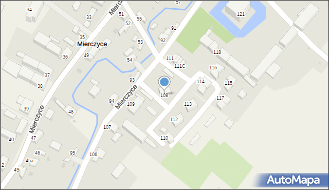 Mierczyce, Mierczyce, 108, mapa Mierczyce