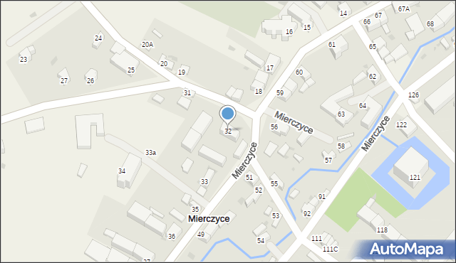 Mierczyce, Mierczyce, 32, mapa Mierczyce