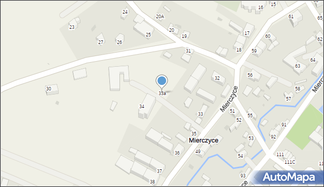 Mierczyce, Mierczyce, 33a, mapa Mierczyce