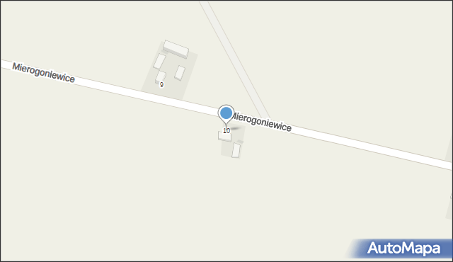 Mierogoniewice, Mierogoniewice, 10, mapa Mierogoniewice