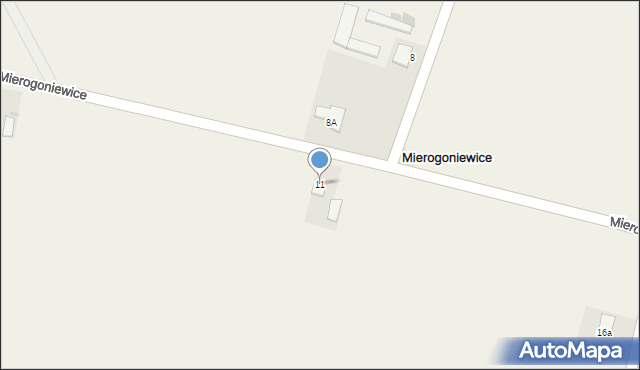 Mierogoniewice, Mierogoniewice, 11, mapa Mierogoniewice