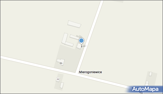 Mierogoniewice, Mierogoniewice, 8, mapa Mierogoniewice