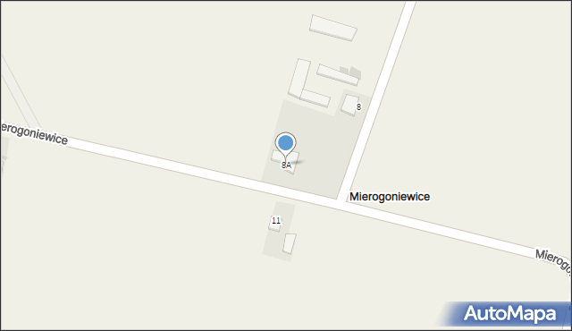 Mierogoniewice, Mierogoniewice, 8A, mapa Mierogoniewice