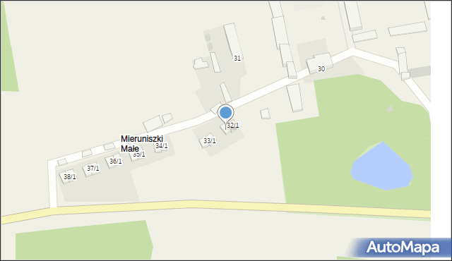 Mieruniszki, Mieruniszki, 32/2, mapa Mieruniszki