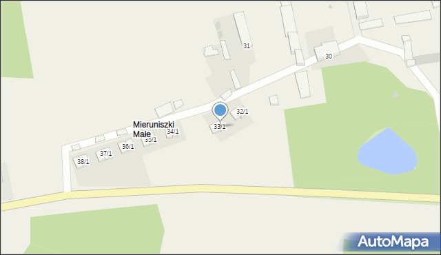 Mieruniszki, Mieruniszki, 33/1, mapa Mieruniszki