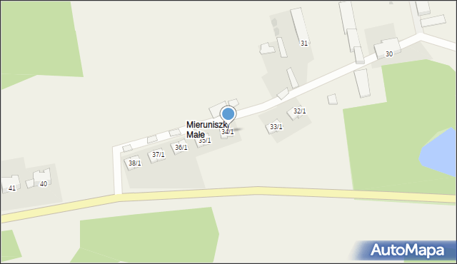 Mieruniszki, Mieruniszki, 34/1, mapa Mieruniszki