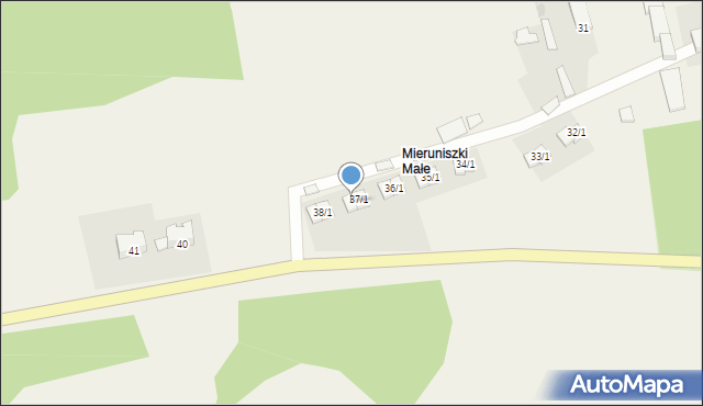 Mieruniszki, Mieruniszki, 37/2, mapa Mieruniszki