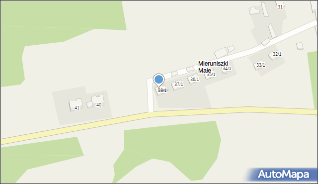 Mieruniszki, Mieruniszki, 38/2, mapa Mieruniszki