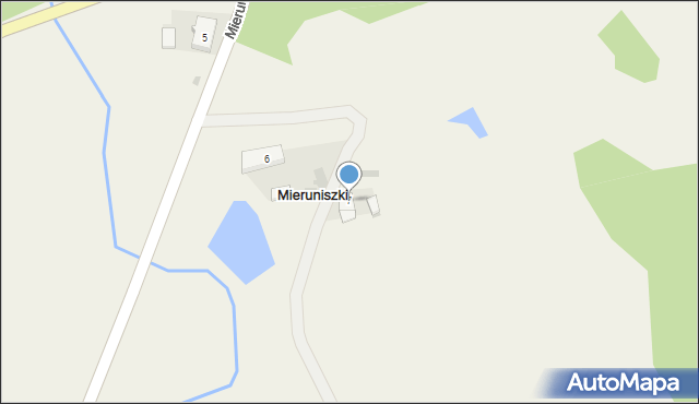 Mieruniszki, Mieruniszki, 7, mapa Mieruniszki