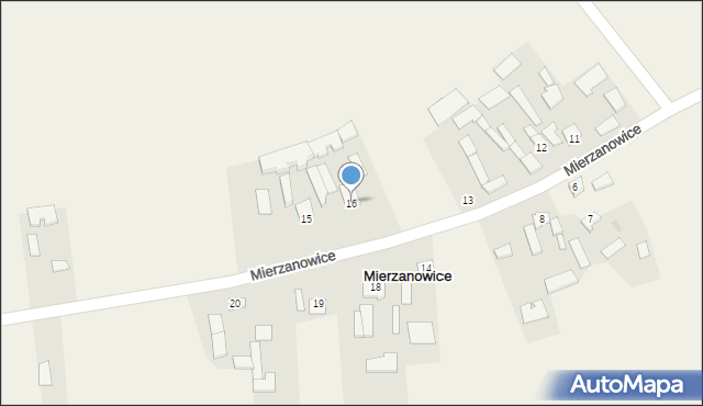 Mierzanowice, Mierzanowice, 16, mapa Mierzanowice