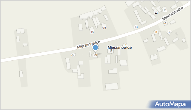 Mierzanowice, Mierzanowice, 19, mapa Mierzanowice