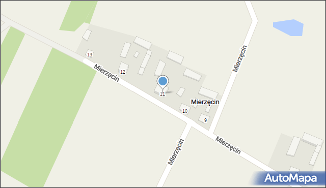 Mierzęcin, Mierzęcin, 11, mapa Mierzęcin