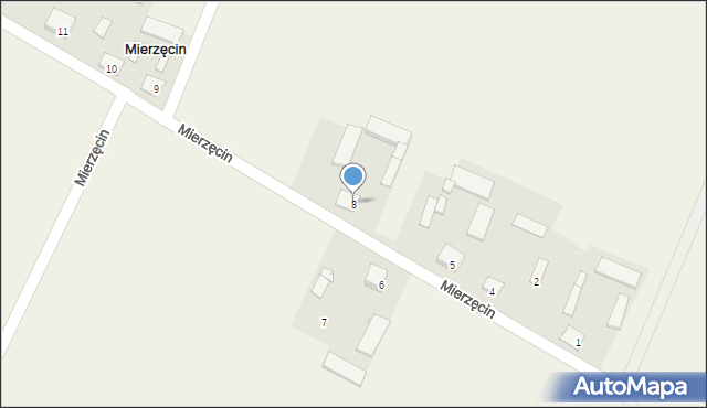 Mierzęcin, Mierzęcin, 8, mapa Mierzęcin