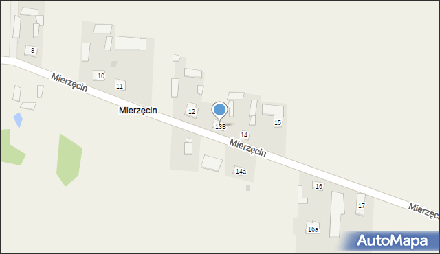 Mierzęcin, Mierzęcin, 13B, mapa Mierzęcin