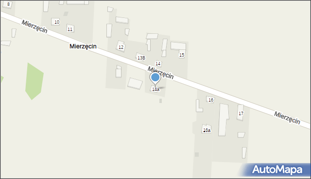 Mierzęcin, Mierzęcin, 14a, mapa Mierzęcin