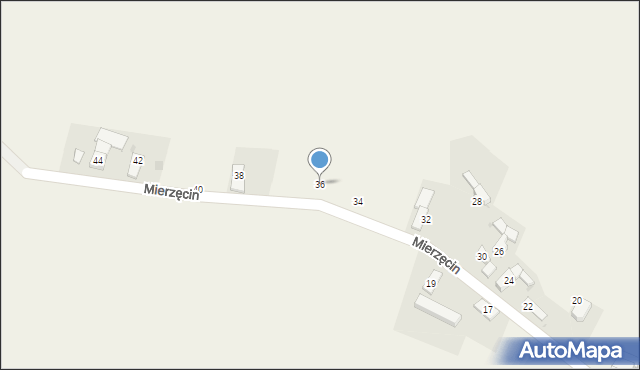 Mierzęcin, Mierzęcin, 36, mapa Mierzęcin