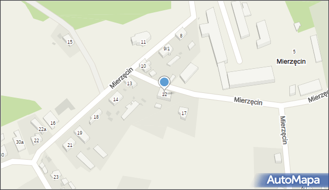 Mierzęcin, Mierzęcin, 12, mapa Mierzęcin