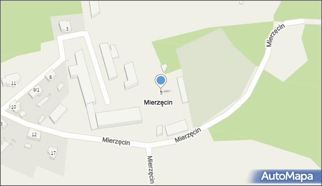 Mierzęcin, Mierzęcin, 5, mapa Mierzęcin