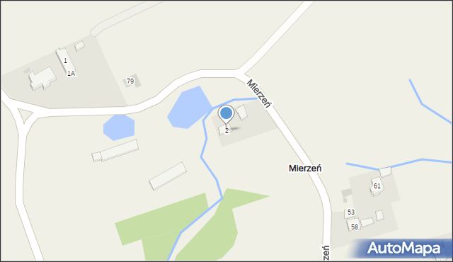 Mierzeń, Mierzeń, 2, mapa Mierzeń