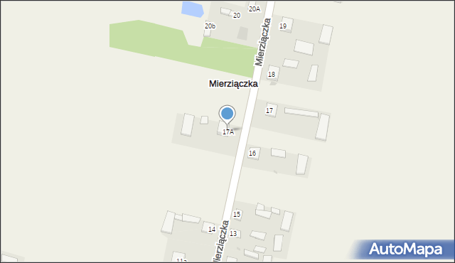 Mierziączka, Mierziączka, 17A, mapa Mierziączka