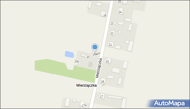 Mierziączka, Mierziączka, 20A, mapa Mierziączka