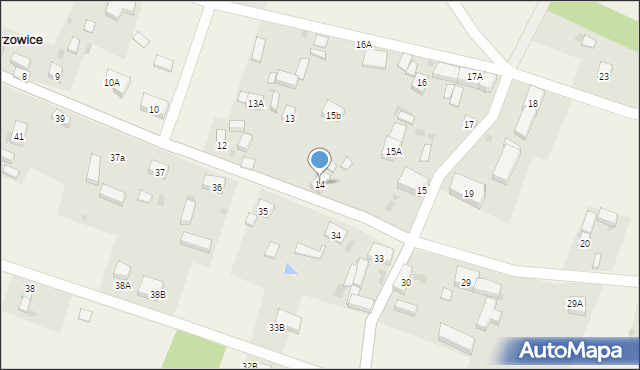 Mierzowice, Mierzowice, 14, mapa Mierzowice