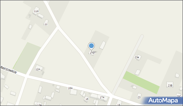 Mierzowice, Mierzowice, 17D, mapa Mierzowice