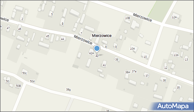 Mierzowice, Mierzowice, 42, mapa Mierzowice