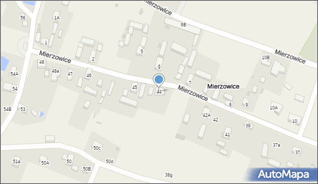 Mierzowice, Mierzowice, 44, mapa Mierzowice