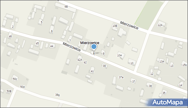 Mierzowice, Mierzowice, 8, mapa Mierzowice