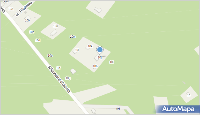 Mierzwice-Kolonia, Mierzwice-Kolonia, 10j, mapa Mierzwice-Kolonia